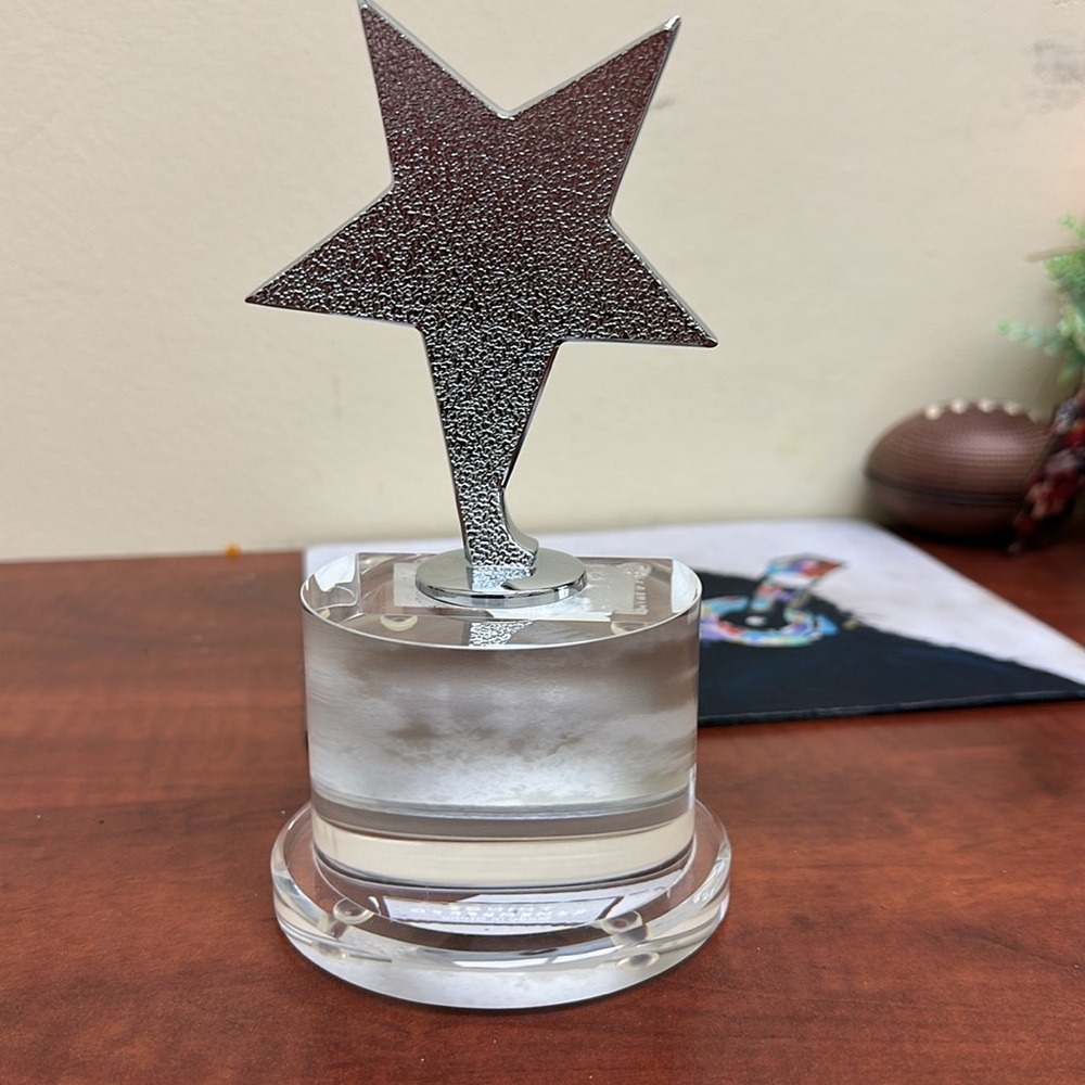 Trophy Silver Reflective Star Decor Accent - Picture 3 of 4